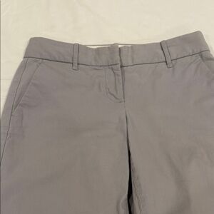 J. Crew Stretch City Fit Pants - Cream and Gray Trim